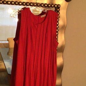 Red Calvin Klein zip back cotton dress